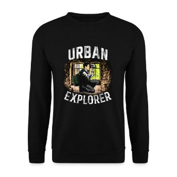Lost Places Photographe Urbex Urbexer Urban Explorer - Sweat-shirt Unisexe - noir - Devant - Alina (178cm) & Michal (187cm)