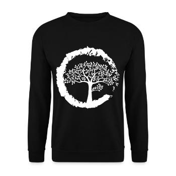 Yoga Tree of Life Meditation Hatha Yoga Gift - Unisex Sweatshirt - black - Front - Alina (178cm) & Michal (187cm)