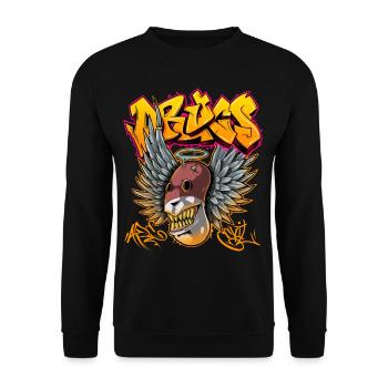 Drugs are Evil - Unisex Sweatshirt - black - Front - Alina (178cm) & Michal (187cm)