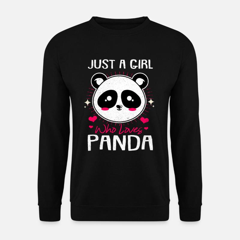 Panda - Unisex Pullover - Schwarz