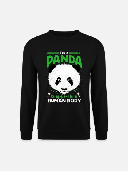 Panda - Unisex Pullover - Schwarz