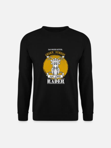 The best remedy for stress has two wheels - Unisex Sweatshirt - black