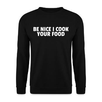 Cooking chef cook kitchen food chef gift - Unisex Sweatshirt - black - Front - Alina (178cm) & Michal (187cm)