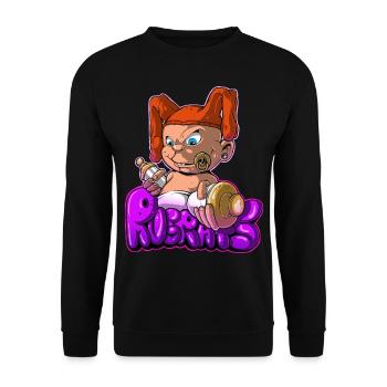 Farbendealers Rugrats - Unisex Sweatshirt - black - Front - Alina (178cm) & Michal (187cm)