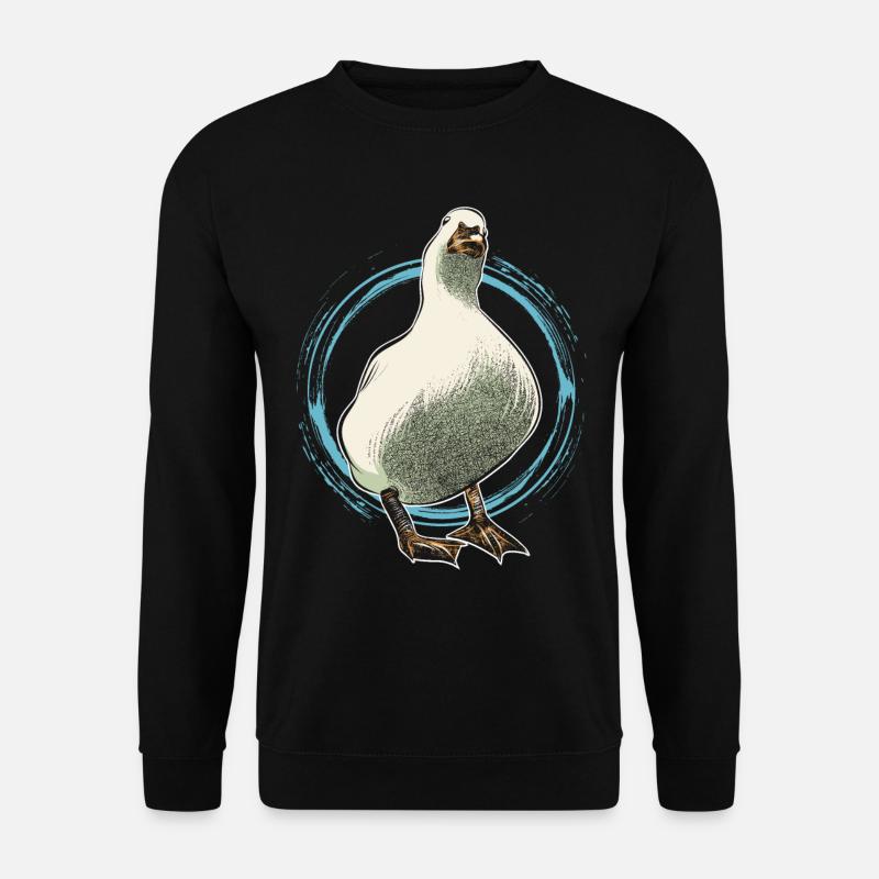 Gans witziges Tier Fliegen Zugvogel - Unisex Pullover - Schwarz