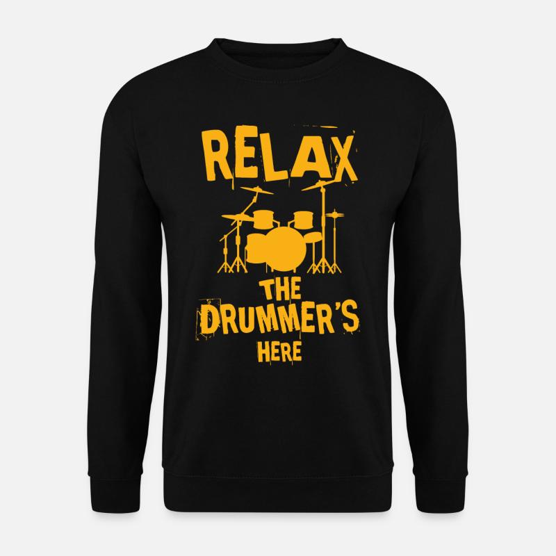 Drummer Ist Da Schlagzeug Schlagzeuger Geschenk - Unisex Pullover - Schwarz
