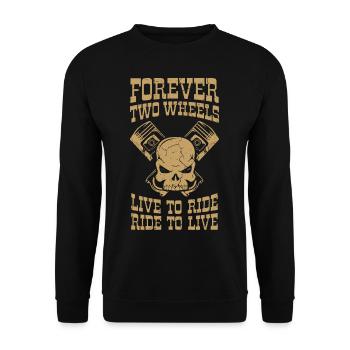 Cadeau de pilote moto pour toujours deux - Sweat-shirt Unisexe - noir - Devant - Alina (178cm) & Michal (187cm)