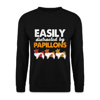 Papillon - Unisex Sweatshirt - black - Front - Alina (178cm) & Michal (187cm)