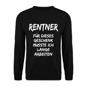 Rentner Lustiges Ruhestand rente Rentner Rentner ! - Unisex Pullover - Schwarz - Vorne - Alina (178cm) & Michal (187cm)
