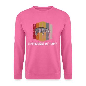 Nilpferde - Unisex Pullover - Pink - Vorne