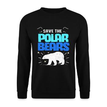 Polar bear - Unisex Sweatshirt - black - Front - Alina (178cm) & Michal (187cm)