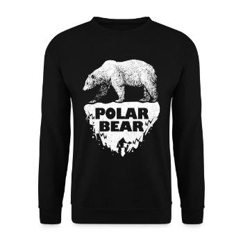 Polar bear - Unisex Sweatshirt - black - Front - Alina (178cm) & Michal (187cm)