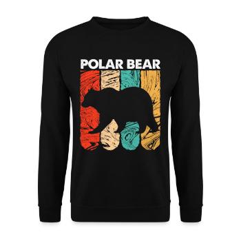 Polar bear - Unisex Sweatshirt - black - Front - Alina (178cm) & Michal (187cm)