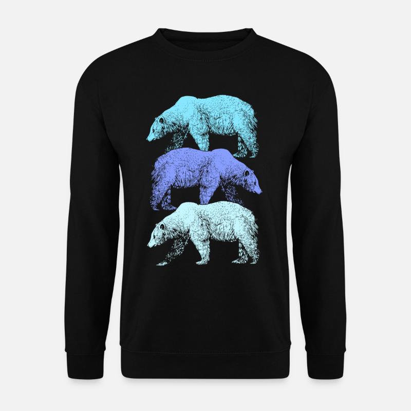 Eisbär Polarbär Arktis Grönland Island Nordpol Eis - Unisex Pullover - Schwarz