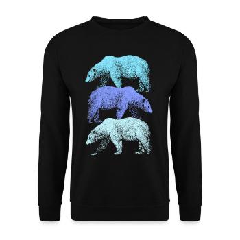 Polar bear - Unisex Sweatshirt - black - Front - Alina (178cm) & Michal (187cm)