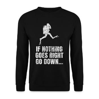 Idée cadeau de plongée sous-marine Submerge - Sweat-shirt Unisexe - noir - Devant - Alina (178cm) & Michal (187cm)