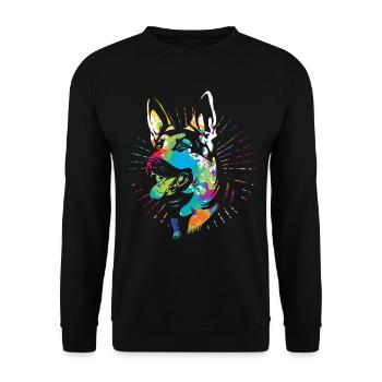 German Shepherd Dog Guard Dog IPO Service Dog - Unisex Sweatshirt - black - Front - Alina (178cm) & Michal (187cm)