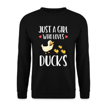Les canards aiment - Sweat-shirt Unisexe - noir - Devant - Alina (178cm) & Michal (187cm)