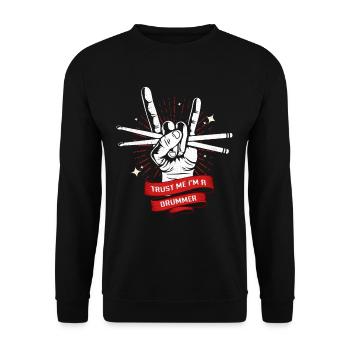 Batteries - Sweat-shirt Unisexe - noir - Devant - Alina (178cm) & Michal (187cm)