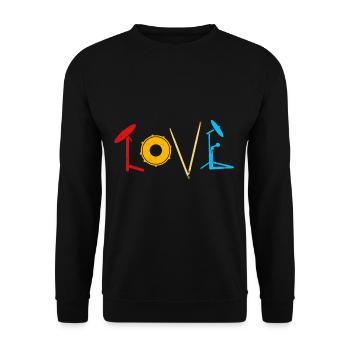 Batteries - Sweat-shirt Unisexe - noir - Devant - Alina (178cm) & Michal (187cm)
