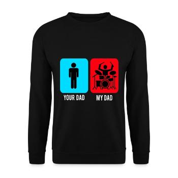 Drummer Drummer Music Instrument Drum Band - Unisex Sweatshirt - black - Front - Alina (178cm) & Michal (187cm)