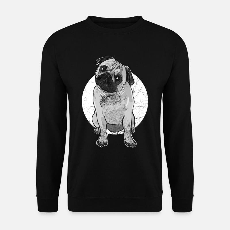 Mops - Unisex Pullover - Schwarz