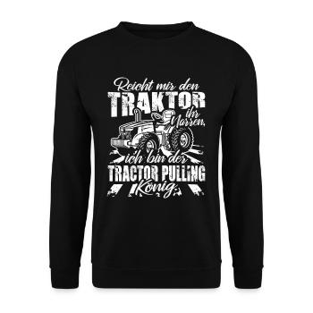 Tractor pulling - Unisex Sweatshirt - black - Front - Alina (178cm) & Michal (187cm)