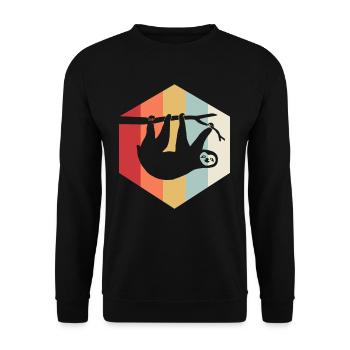 Sloth rainforest zoo - Unisex Sweatshirt - black - Front - Alina (178cm) & Michal (187cm)