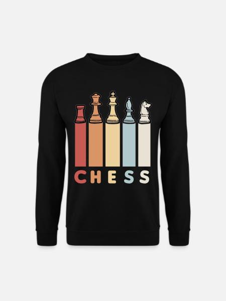 CHESS RETRO Chess Player Chess Pieces Chess - Unisex Sweatshirt - black