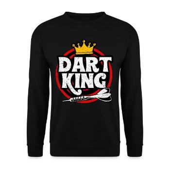 Dart - Unisex Sweatshirt - black - Front - Alina (178cm) & Michal (187cm)
