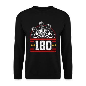 Dart - Unisex Sweatshirt - black - Front - Alina (178cm) & Michal (187cm)