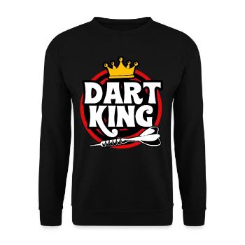 Dart Team Dartboard Dart Arrow Bullseye Darts Club - Unisex Sweatshirt - black - Front - Alina (178cm) & Michal (187cm)