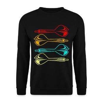 Dart - Unisex Sweatshirt - black - Front - Alina (178cm) & Michal (187cm)
