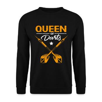 Dart - Unisex Sweatshirt - black - Front - Alina (178cm) & Michal (187cm)
