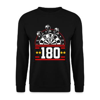 Dart Team Dartboard Dart Arrow Bullseye Darts Club - Unisex Sweatshirt - black - Front - Alina (178cm) & Michal (187cm)