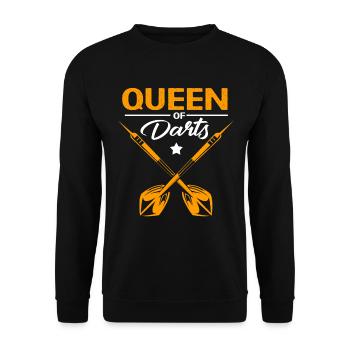Dart Team Dartboard Dartpfeil Bullseye Dartverein - Unisex Pullover - Schwarz - Vorne - Alina (178cm) & Michal (187cm)