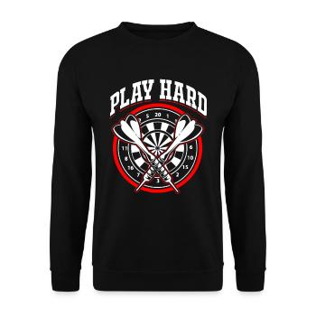 Dart Team Dartboard Dartpfeil Bullseye Dartverein - Unisex Pullover - Schwarz - Vorne - Alina (178cm) & Michal (187cm)