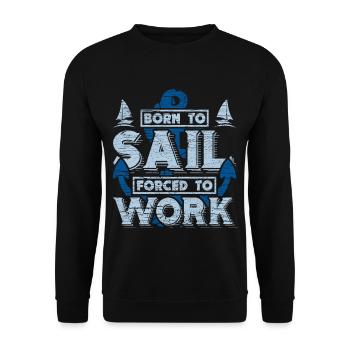 Kapitän, Segeln, Boot und Schiffsreise Geschenk - Unisex Pullover - Schwarz - Vorne - Alina (178cm) & Michal (187cm)