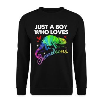 Caméléon - Sweat-shirt Unisexe - noir - Devant - Alina (178cm) & Michal (187cm)