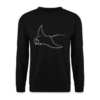 Ray Manta - Unisex Sweatshirt - black - Front - Alina (178cm) & Michal (187cm)