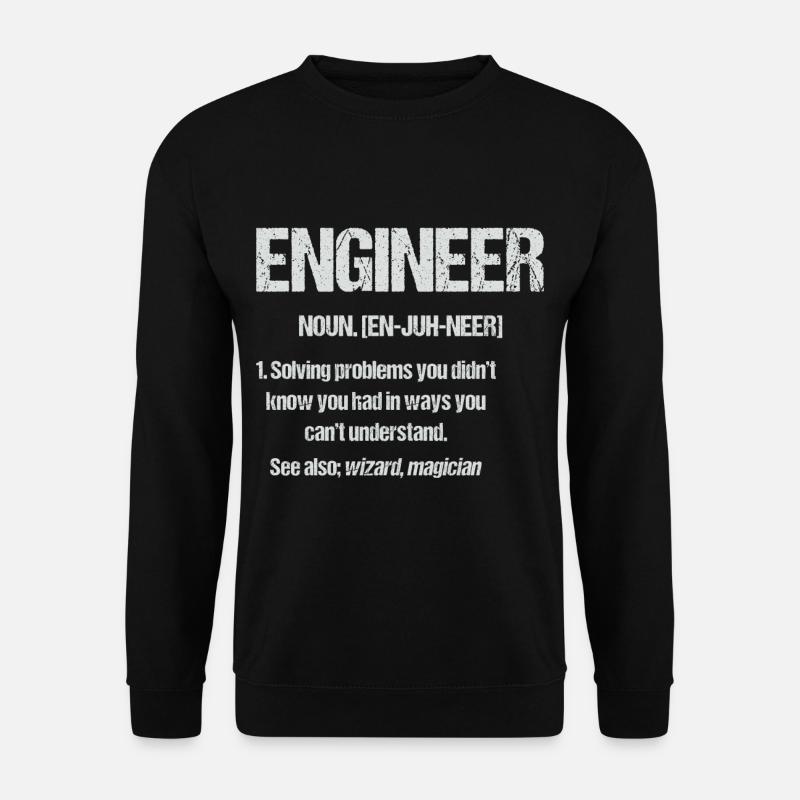 Engineer Wizard Magician Gifts for Engineers - Unisex Sweatshirt - black