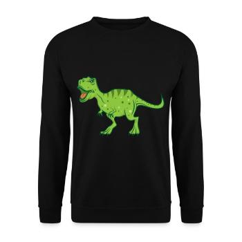 Dinosaurier Party Tyrannosaurus Rex Dino Geschenk - Unisex Pullover - Schwarz - Vorne - Alina (178cm) & Michal (187cm)