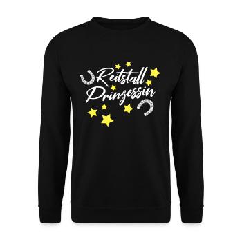 Reitstallprinzessin - Unisex Pullover - Schwarz - Vorne - Alina (178cm) & Michal (187cm)