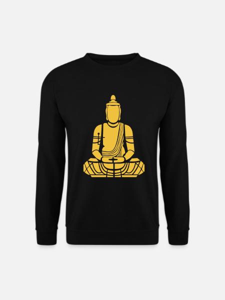 Mediation buddha sitting - Unisex Sweatshirt - black