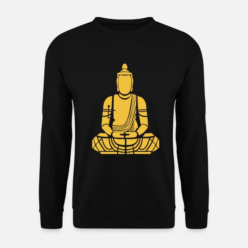 Mediations buddha sitzend - Unisex Pullover - Schwarz