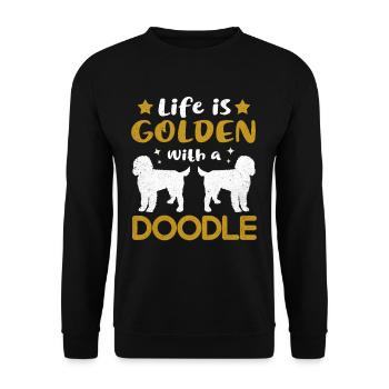 Doodle - Unisex Pullover - Schwarz - Vorne - Alina (178cm) & Michal (187cm)