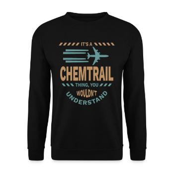 Attention les chemtrails vs contrails conspiration - Sweat-shirt Unisexe - noir - Devant - Alina (178cm) & Michal (187cm)