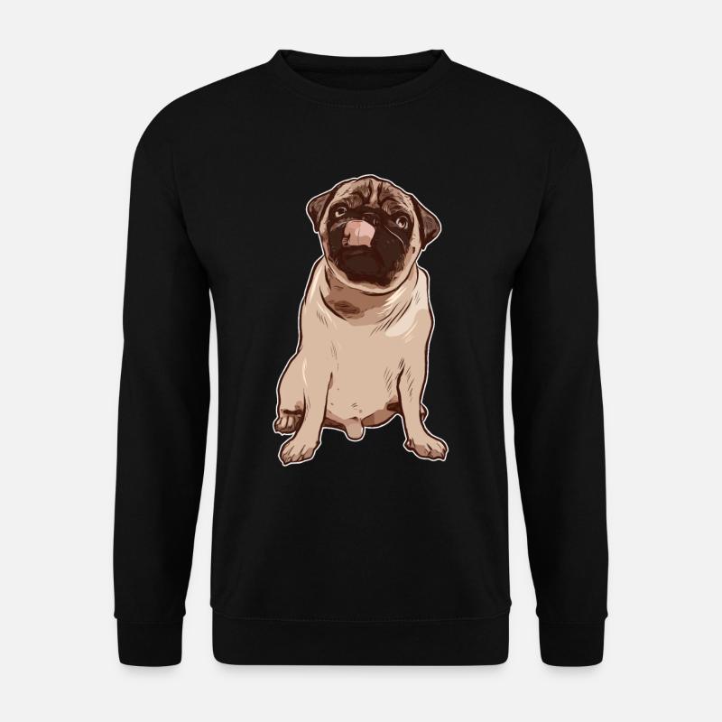 Mops - Unisex Pullover - Schwarz