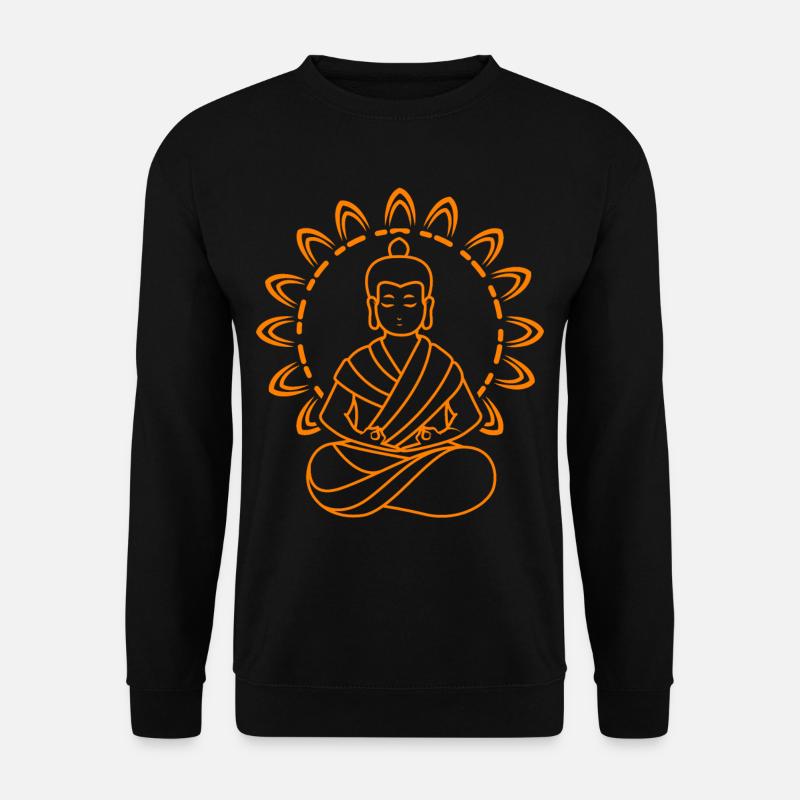 Buddha Clipart Buddha Clipart - Unisex Pullover - Schwarz