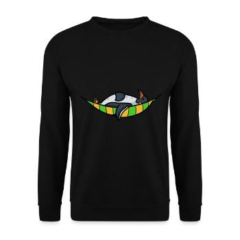 Penguin Emperor Penguin Emperor - Unisex Sweatshirt - black - Front - Alina (178cm) & Michal (187cm)